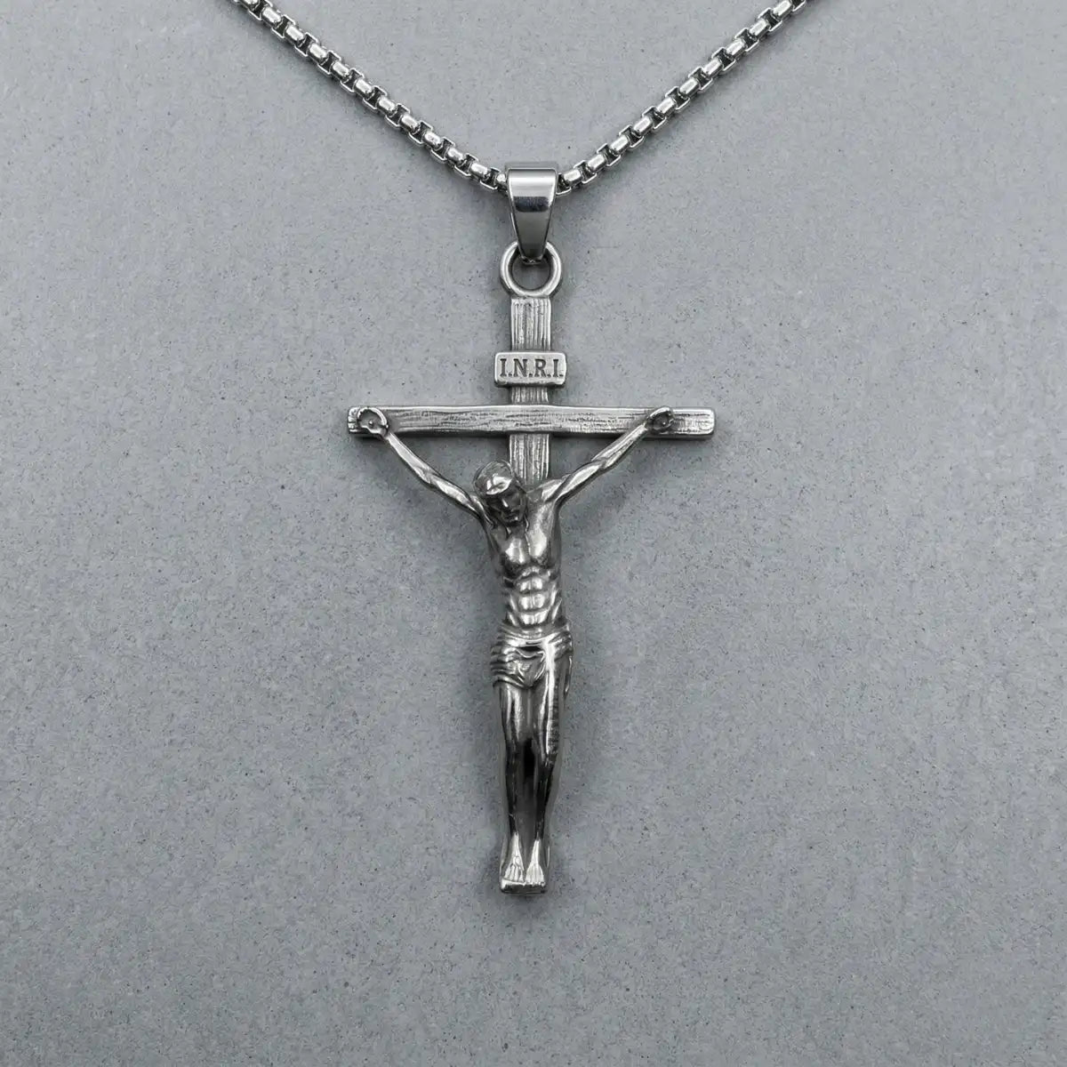 Inri Cross Necklace Pendant with Chain