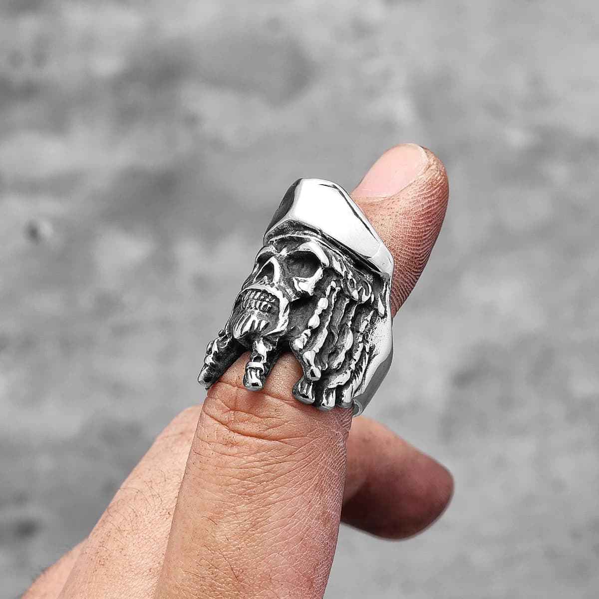 Jack Sparrow Capitano Skull Pirate Ring