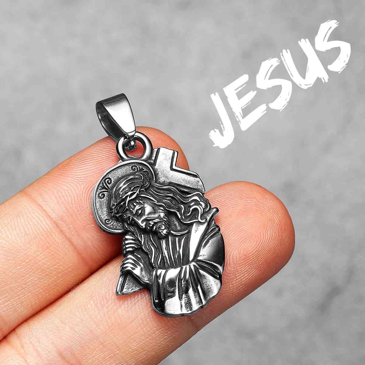 Jesus Crucifix Pendant with Crown of Thorns Pendant Only Xenos Jewelry