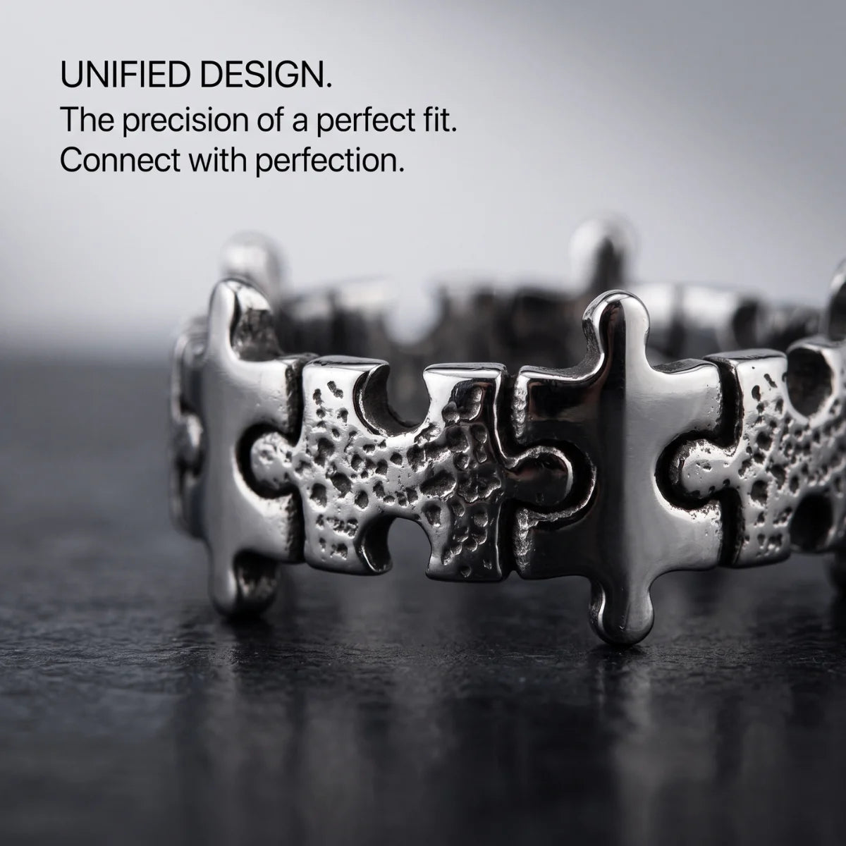 Jigsaw Ring Silver Details