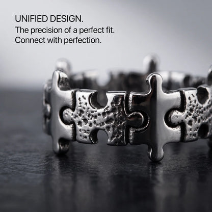 Jigsaw Ring Silver Details