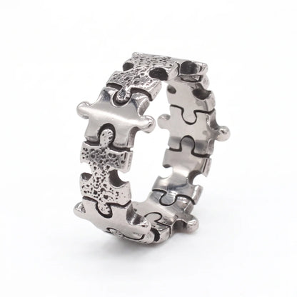 Jigsaw Ring Silver