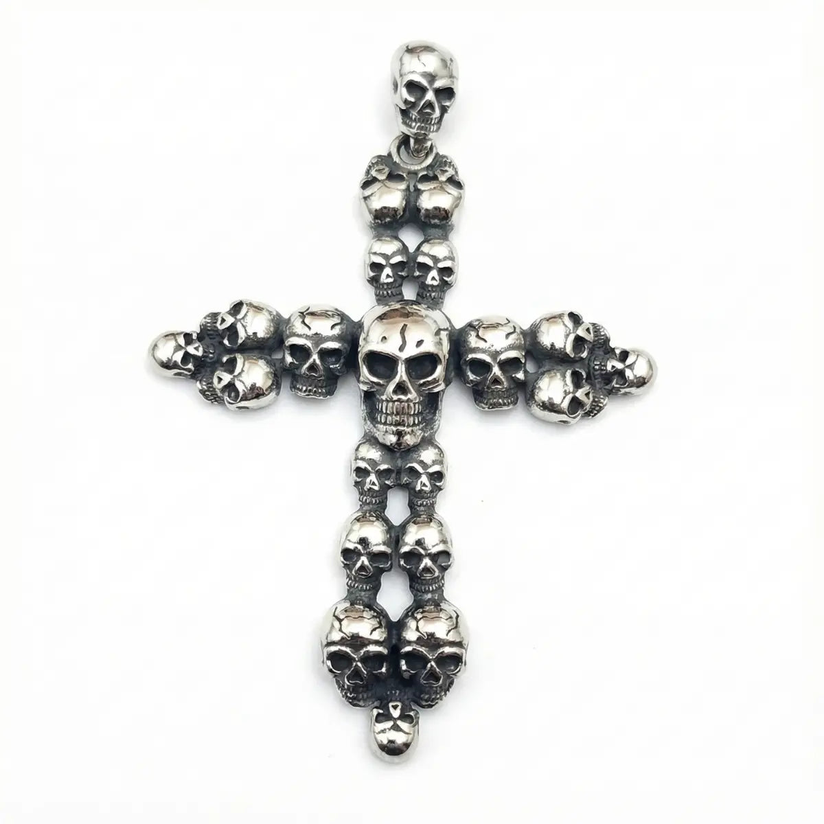 Large Skull Cross Necklace Pendant Only