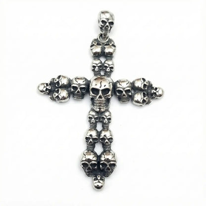 Large Skull Cross Necklace Pendant Only