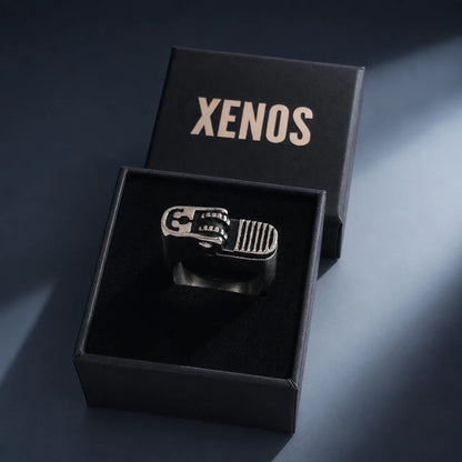 Lighter Ring Silver Displayed in Xenos Jewelry Box