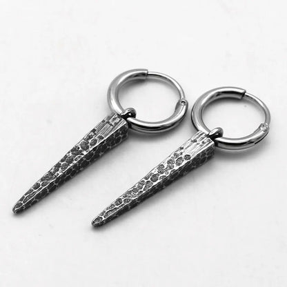 Long Spike Dangle Hoops