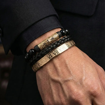 Luxury Royal Bracelet Sets Worn by Male Model