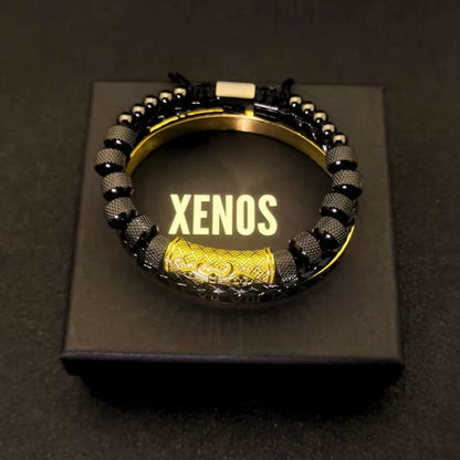 Luxury Royal Set Mens Stainless Steel Bracelet Black Presented on Box