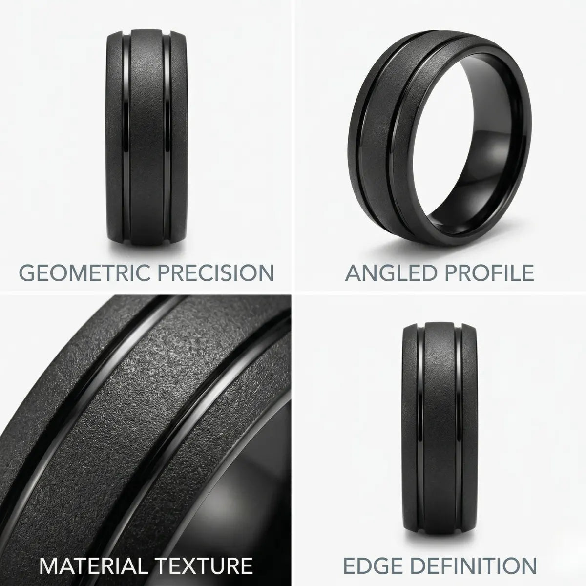 Matte Black Tungsten Band 8mm Features