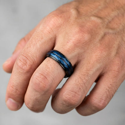 Alliance Homme Noire et Bleue 