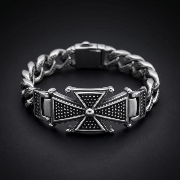 Men's Cross Bracelet | Stainless Steel Chain Jewelry