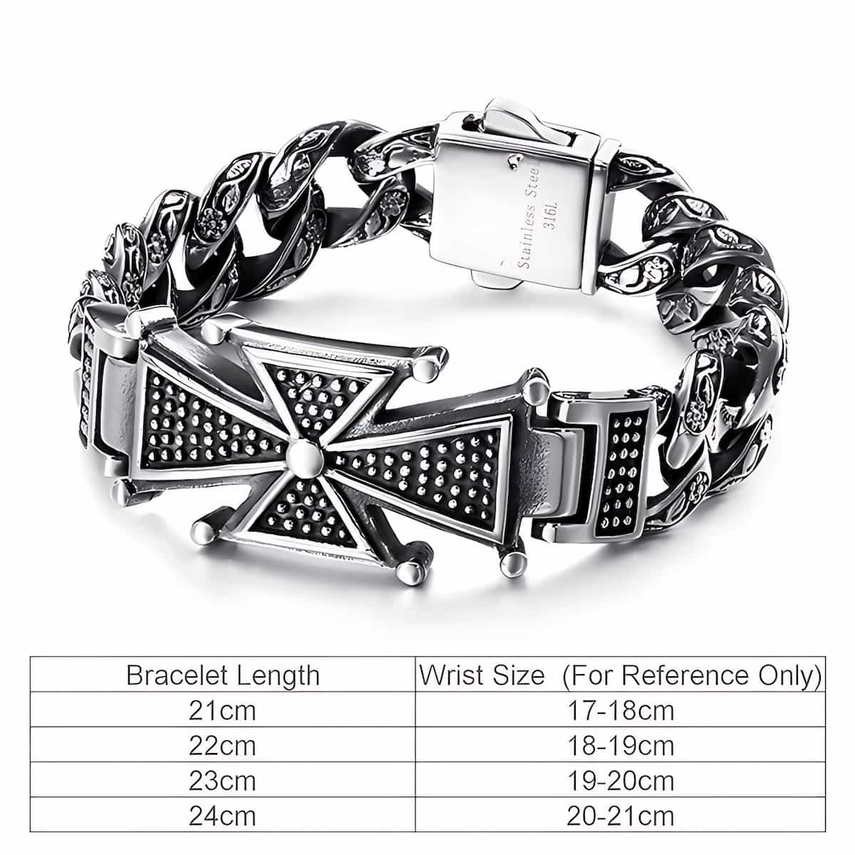 Mens Cross Bracelet Size Xenos Jewelry