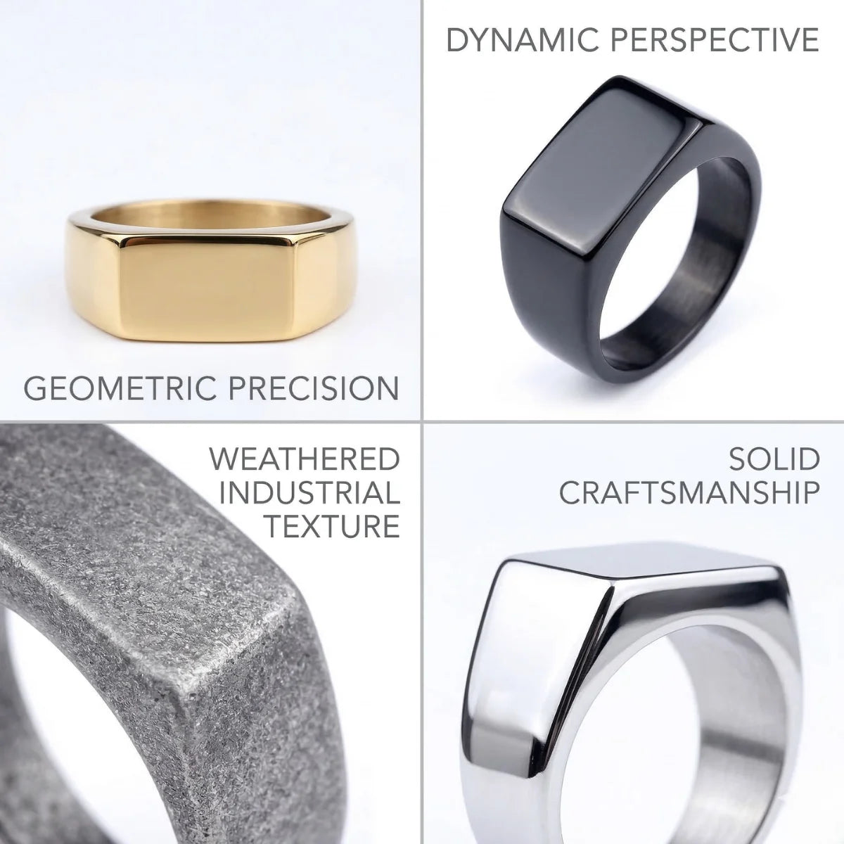 Men's Flat Top Ring Features