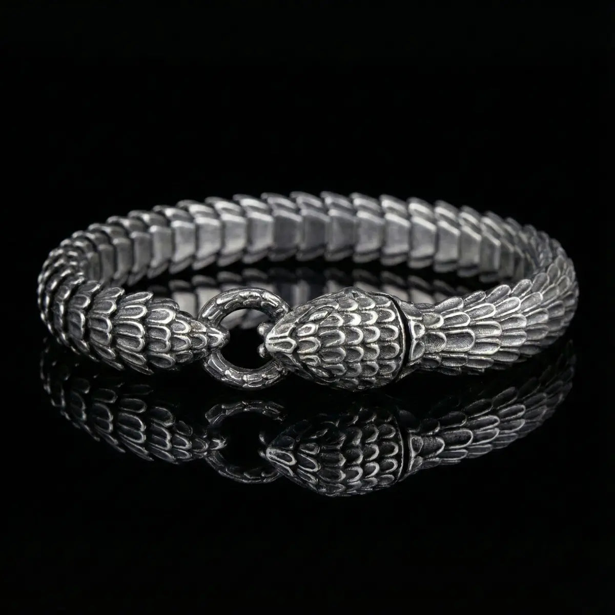 Men‘s Snake Chain Bracelet Vintage Black