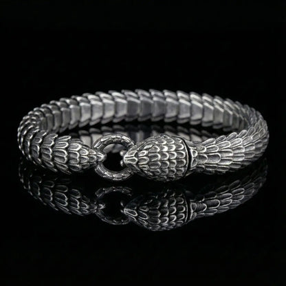 Men‘s Snake Chain Bracelet Vintage Black