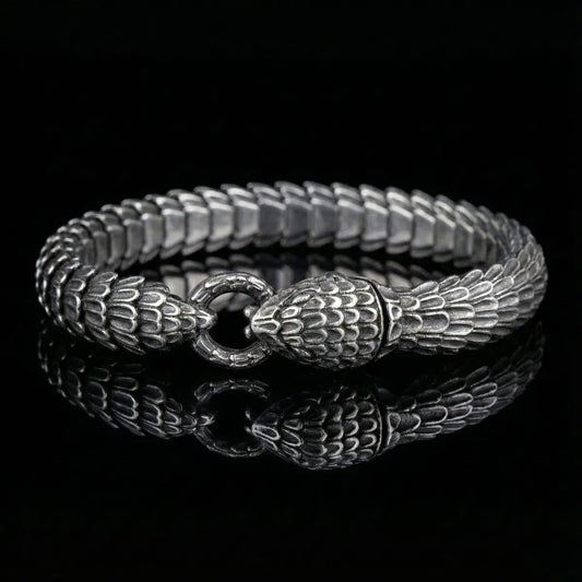 Men‘s Snake Chain Bracelet Vintage Black