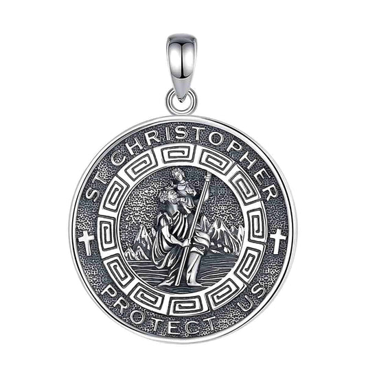 Mens St Christopher Pendant Only Xenos Jewelry