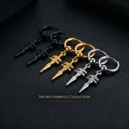 Men’s Sword Earrings Details