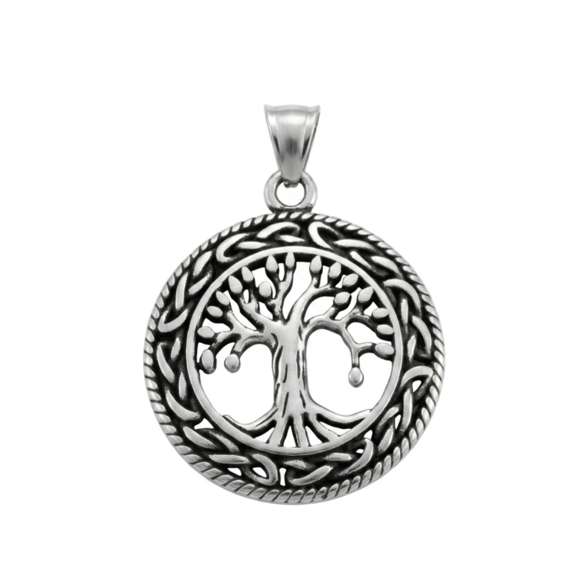 Men‘s Yggdrasil Pendant Only with Braided Edge
