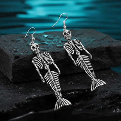 Mermaid Skeleton Earrings