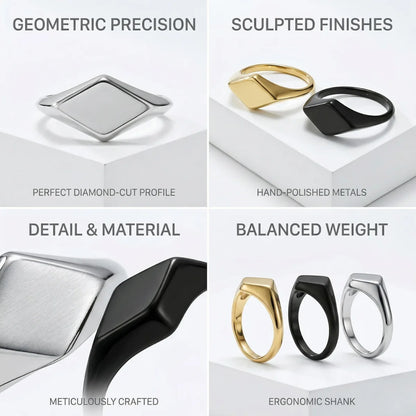 Minimalist Signet Pinky Ring Features