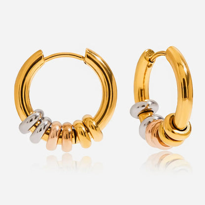 Mixed Metal Two Tone Earrings
