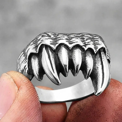 Monster Fangs Ring Close Up