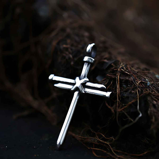 Nail Cross Necklace Stainless Steel Xenos Jewelry