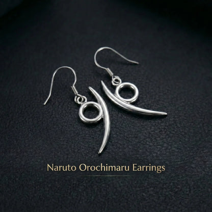 Naruto Orochimaru Earrings Sterling Silver Front Details