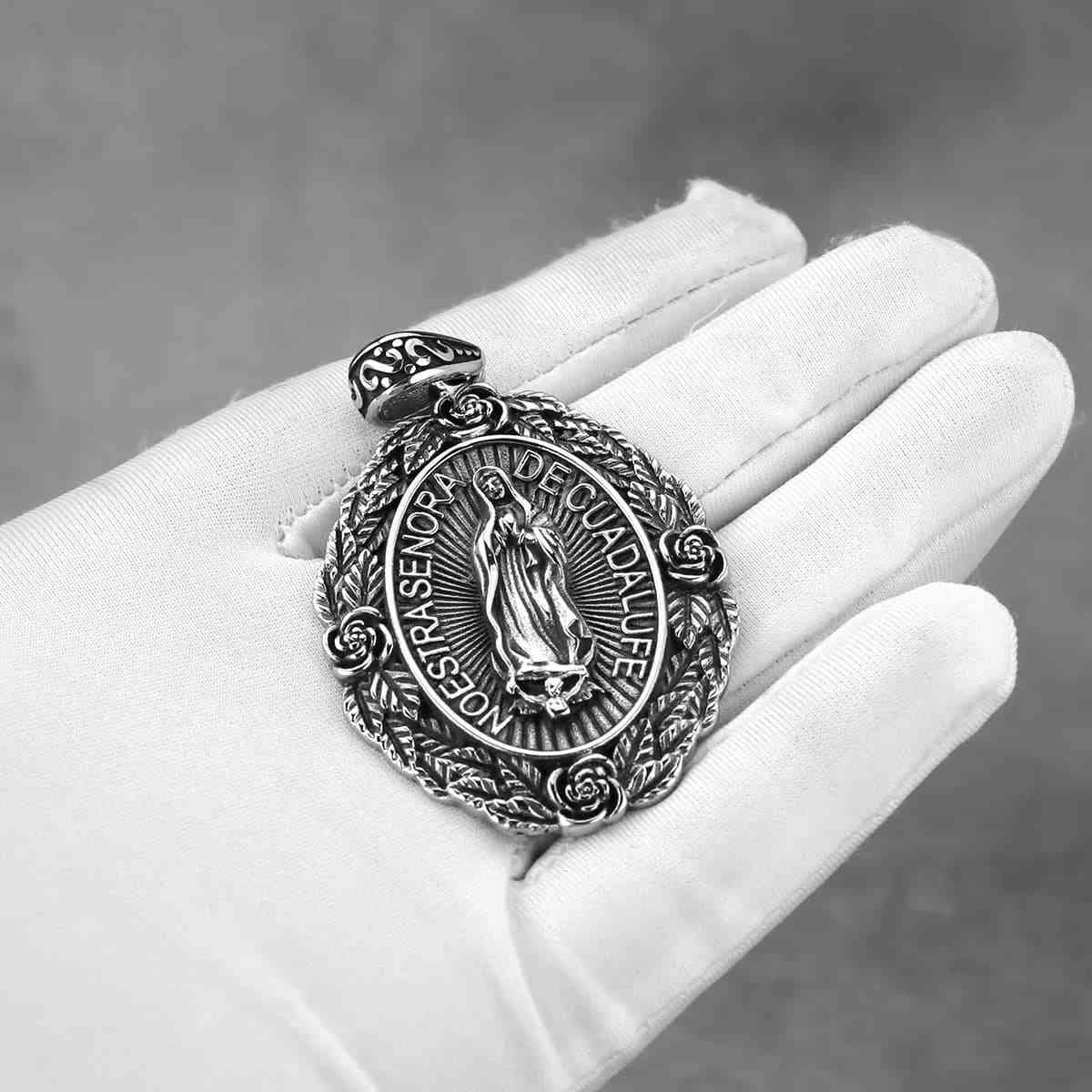 Nuestra Senora de Guadalupe Medal Pendant Only Xenos Jewelry