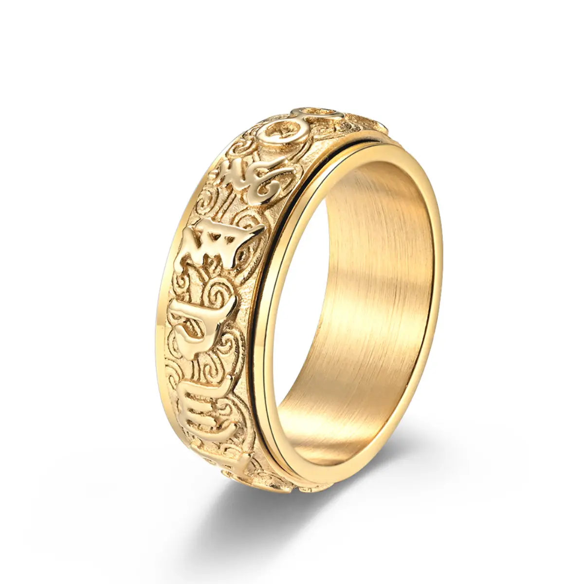 Om Mani Padme Hum Ring Gold