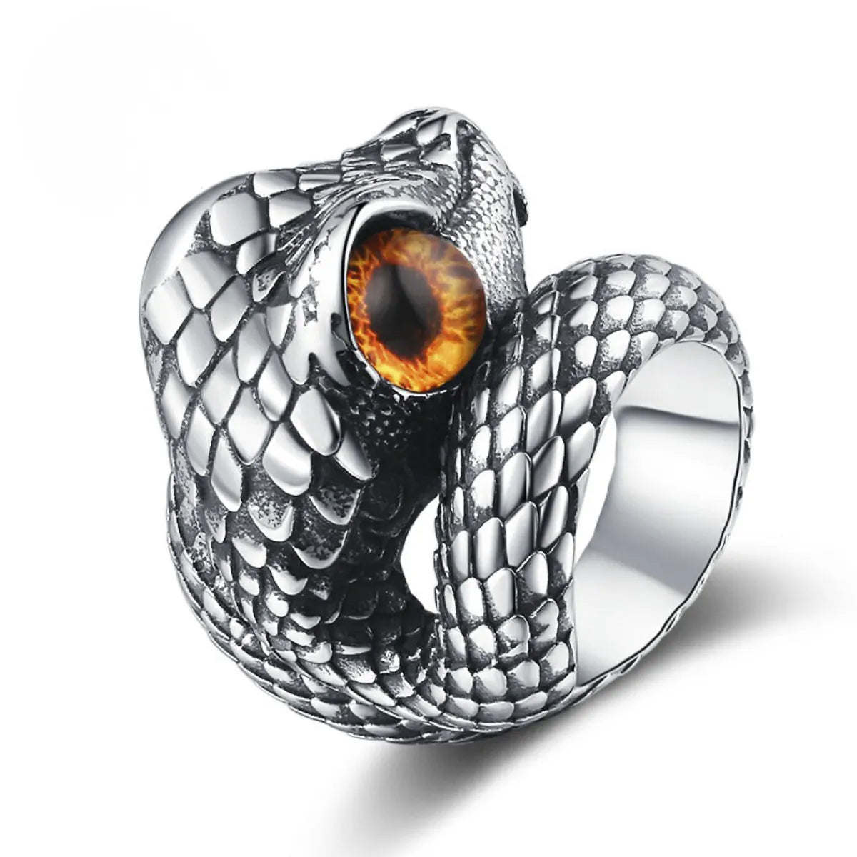 Orange Eye Viper Ring Details