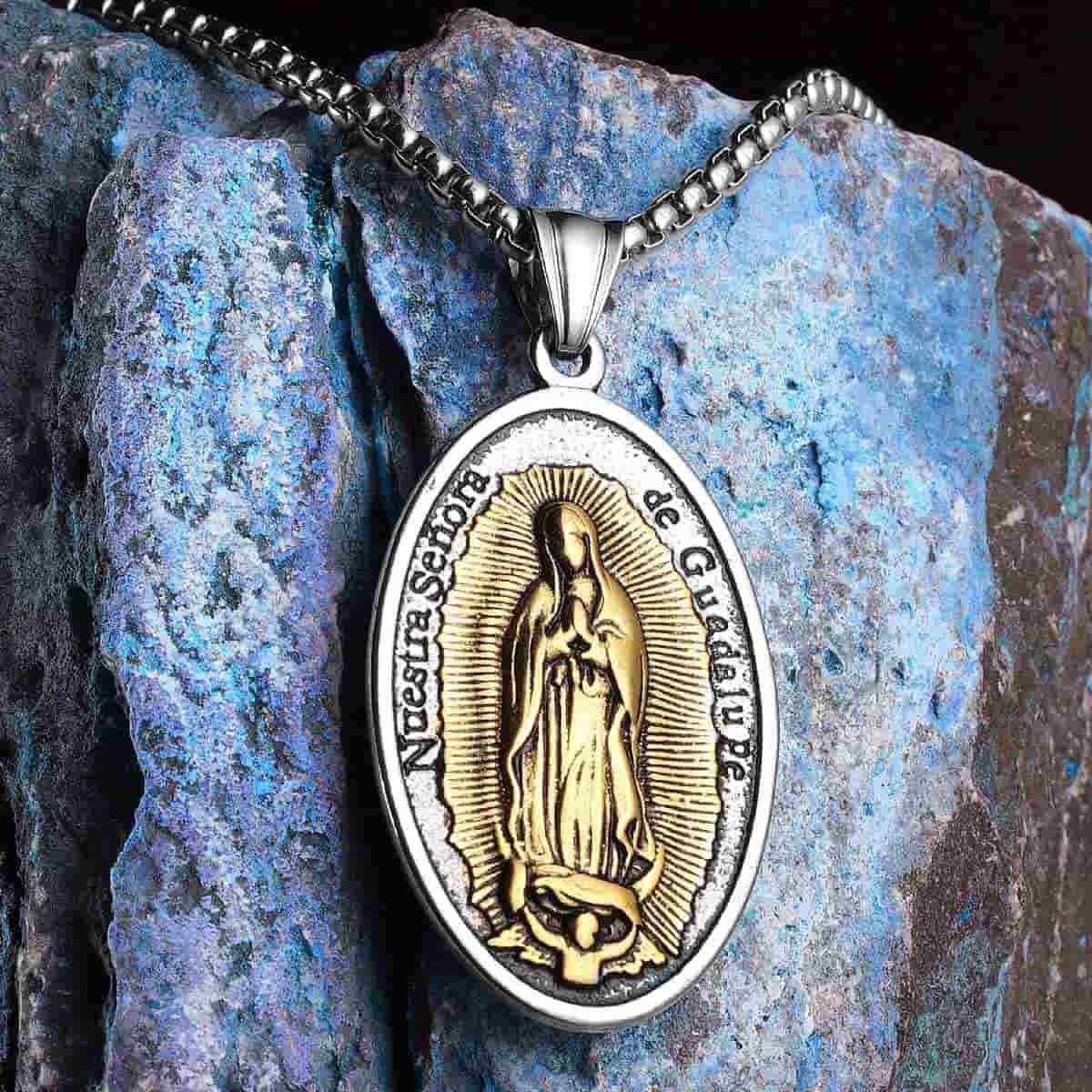 Oval Lady of Guadalupe Necklace Xenos Jewelry