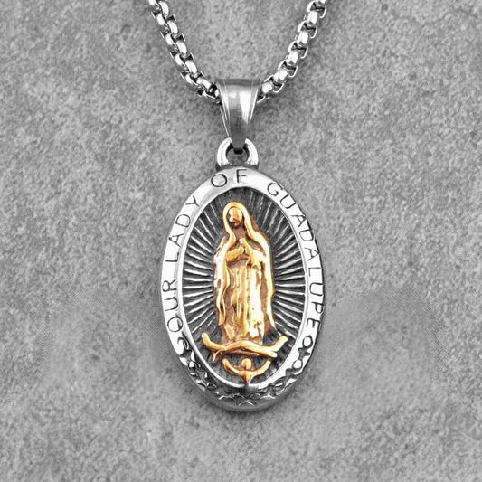 Oval Our Lady of Guadalupe Medal Xenos Jewelry