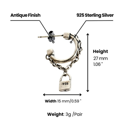 Padlock-Chain-Earrings-Dimensions-and-Weight