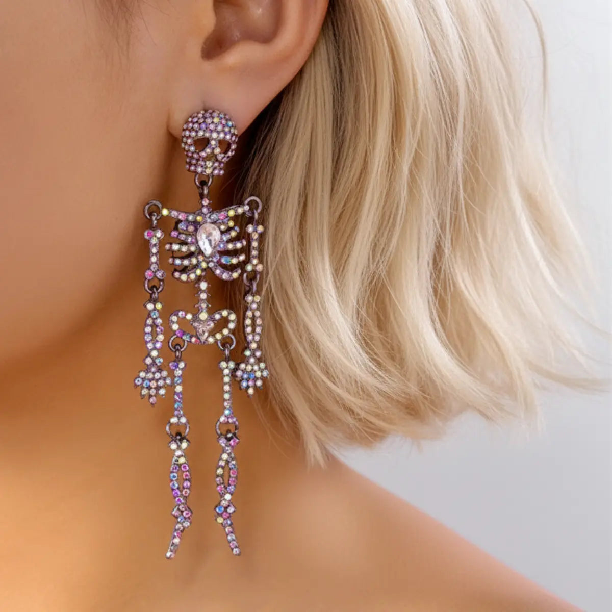 Rhinestone Earrings for Women Girls Diamond Tassel Earrings for Women Girls Luxury Trendy Minimalist Dainty Tiny Ear Piercing Studs Earrings for Wo