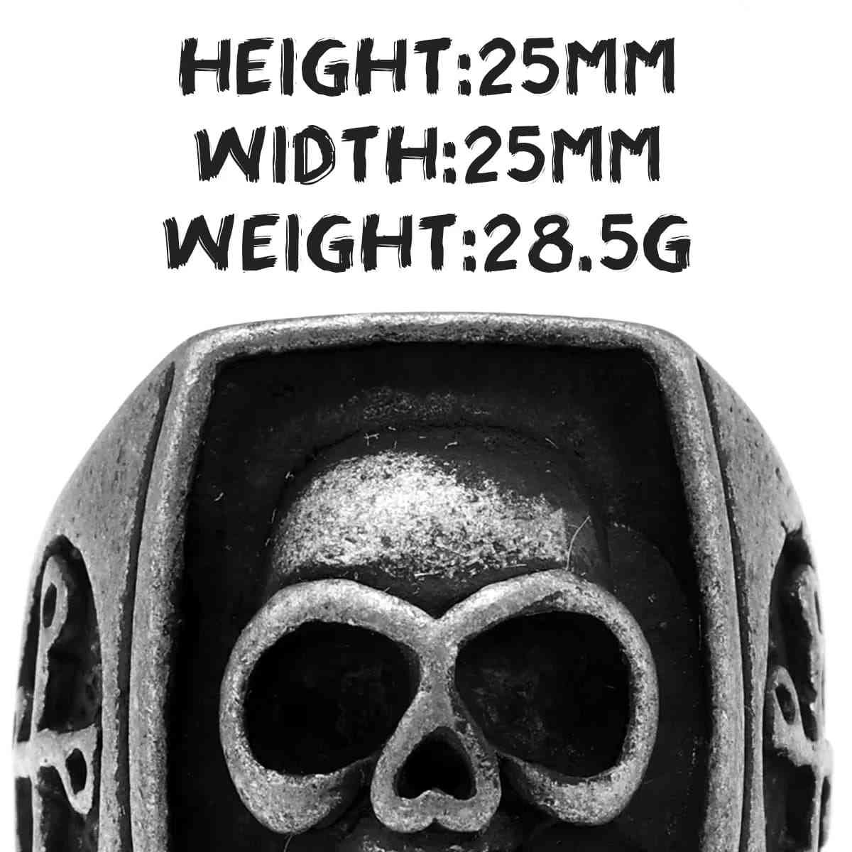 Stainless Steel Phantom Skull Ring for Men & Women