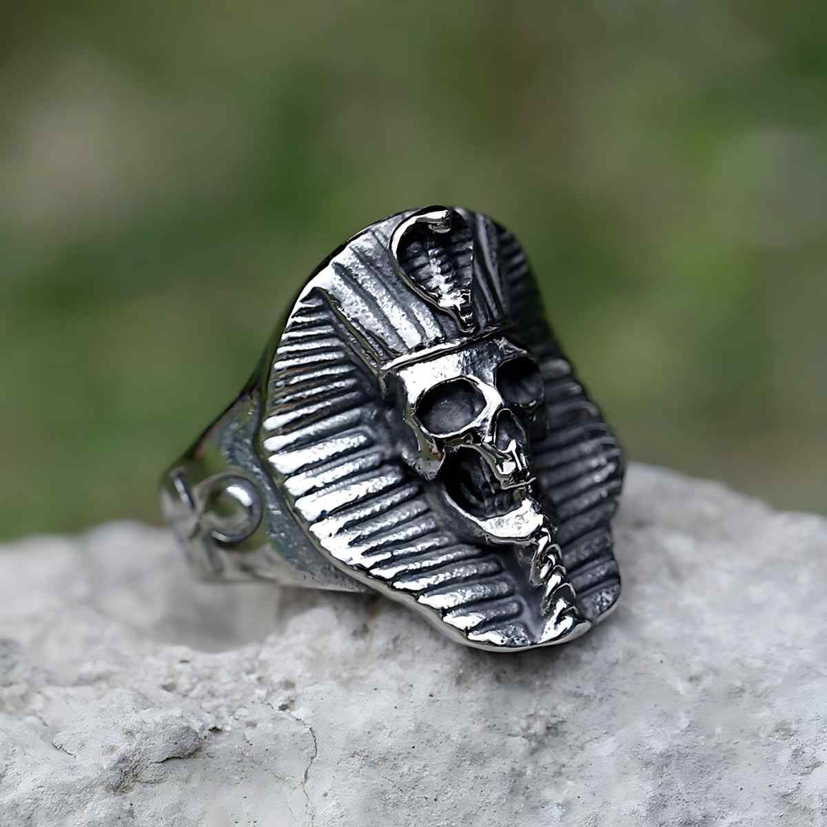 Pharaoh Skull Ring Xenos Jewelry