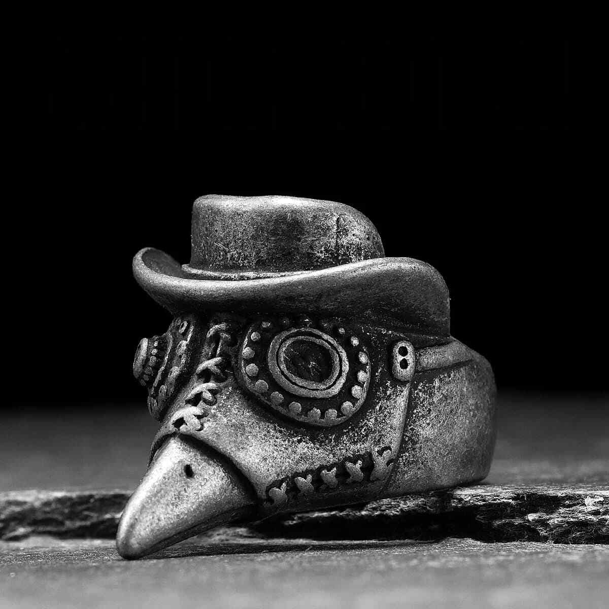 Plague Doctor Ring Stainless Steel | Xenos Jewelry