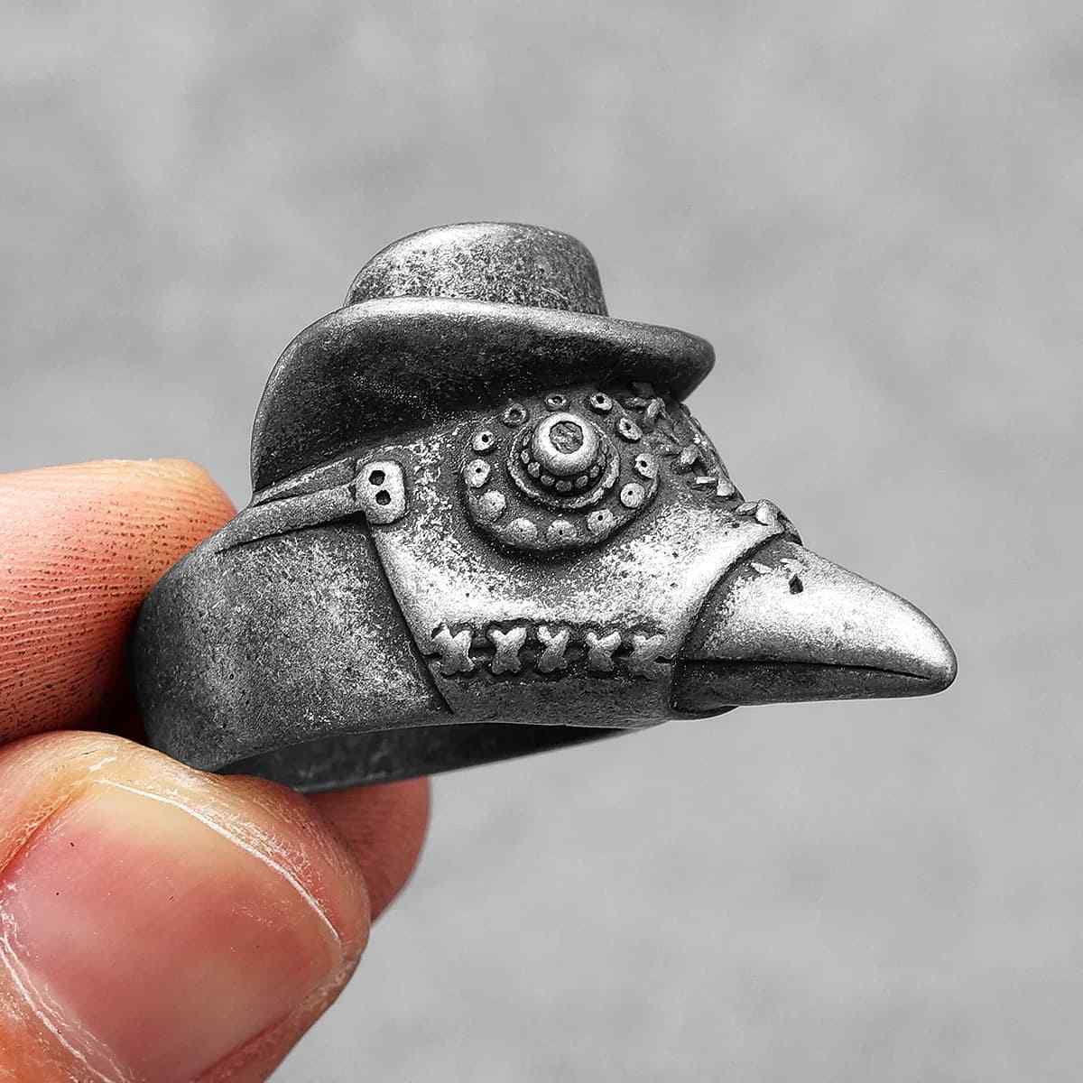 Plague Doctor Ring Stainless Steel Xenos Jewelry