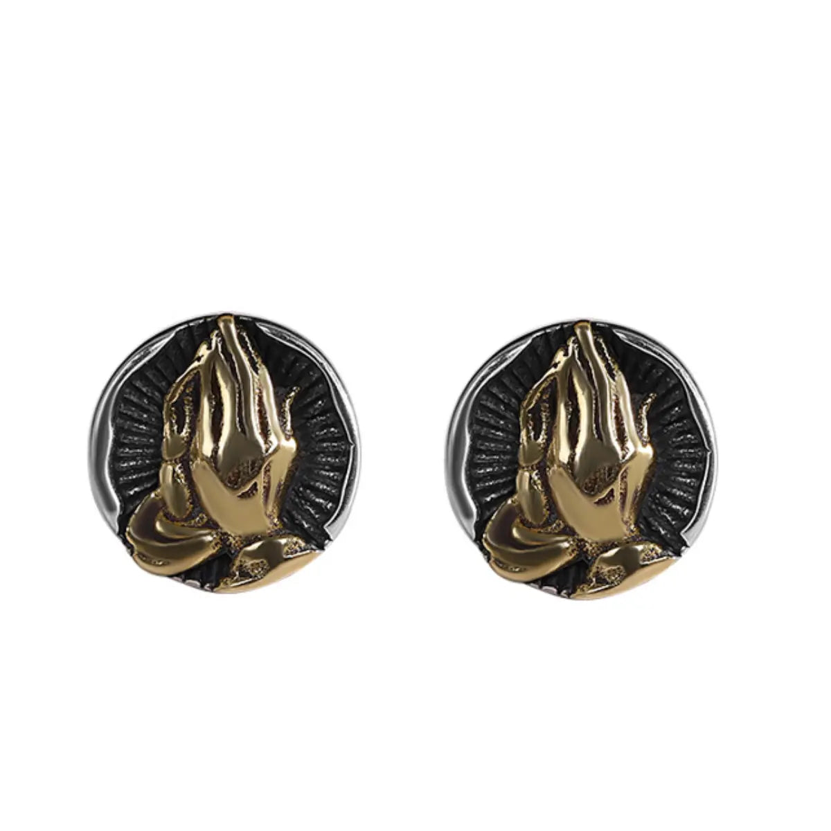 Praying Hands Earrings Gold
