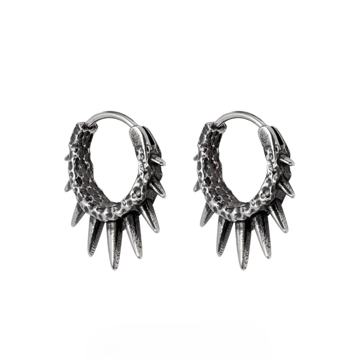 Punk Spike Hoop Earrings