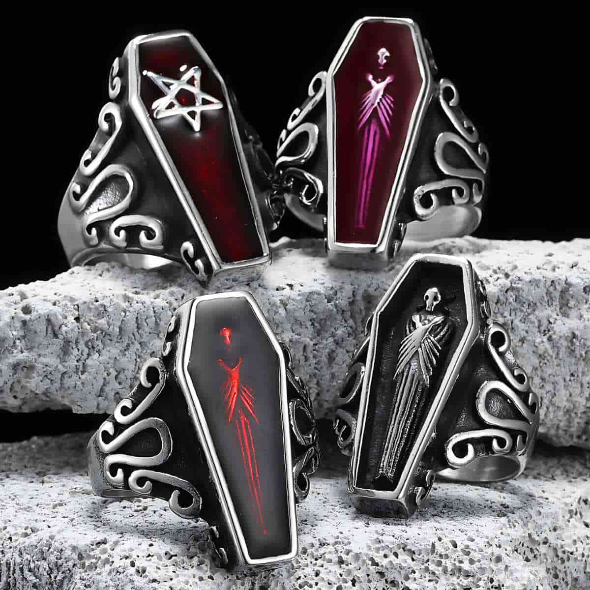 Mmd Vampire Rings Purple Vampire Coffin Ring | Xenos Jewelry