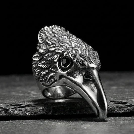 Raven Head Ring