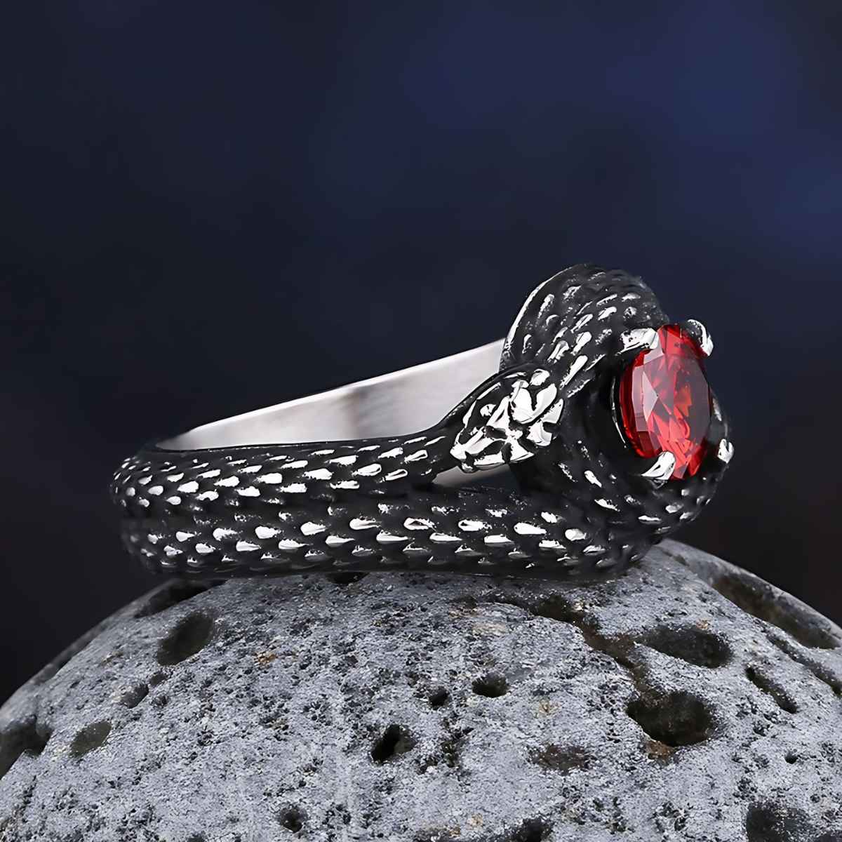 Red Eye Snake Ring