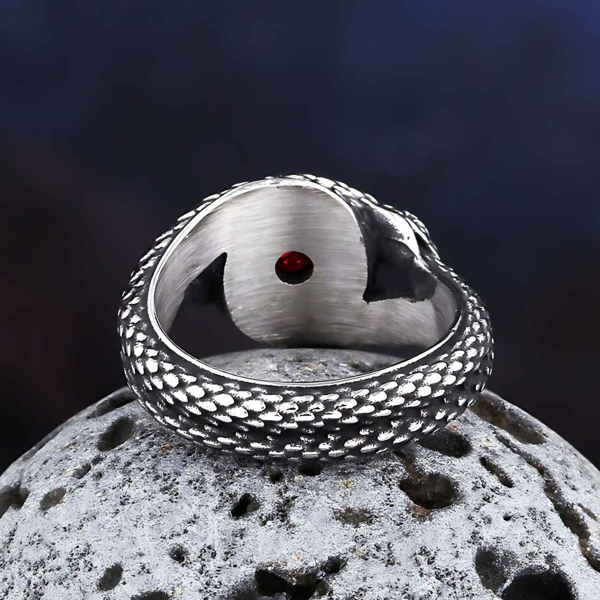 Red Eye Snake Ring Xenos Jewelry