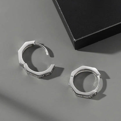 Roman Numeral Stud Earrings Back Details