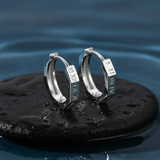 Roman Numeral Stud Earrings