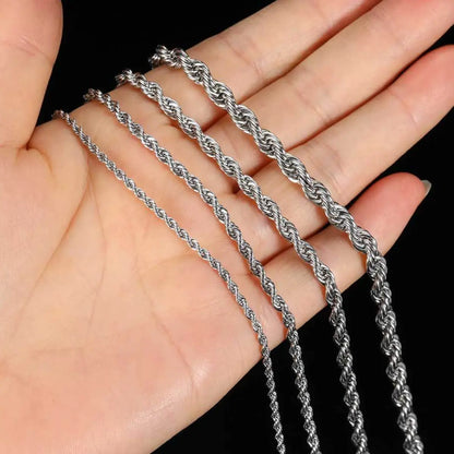 Rope Chain Bracelet Silver 3mm | Xenos Jewelry Rope Chain Bracelet Silver 3mm | Xenos Jewelry
