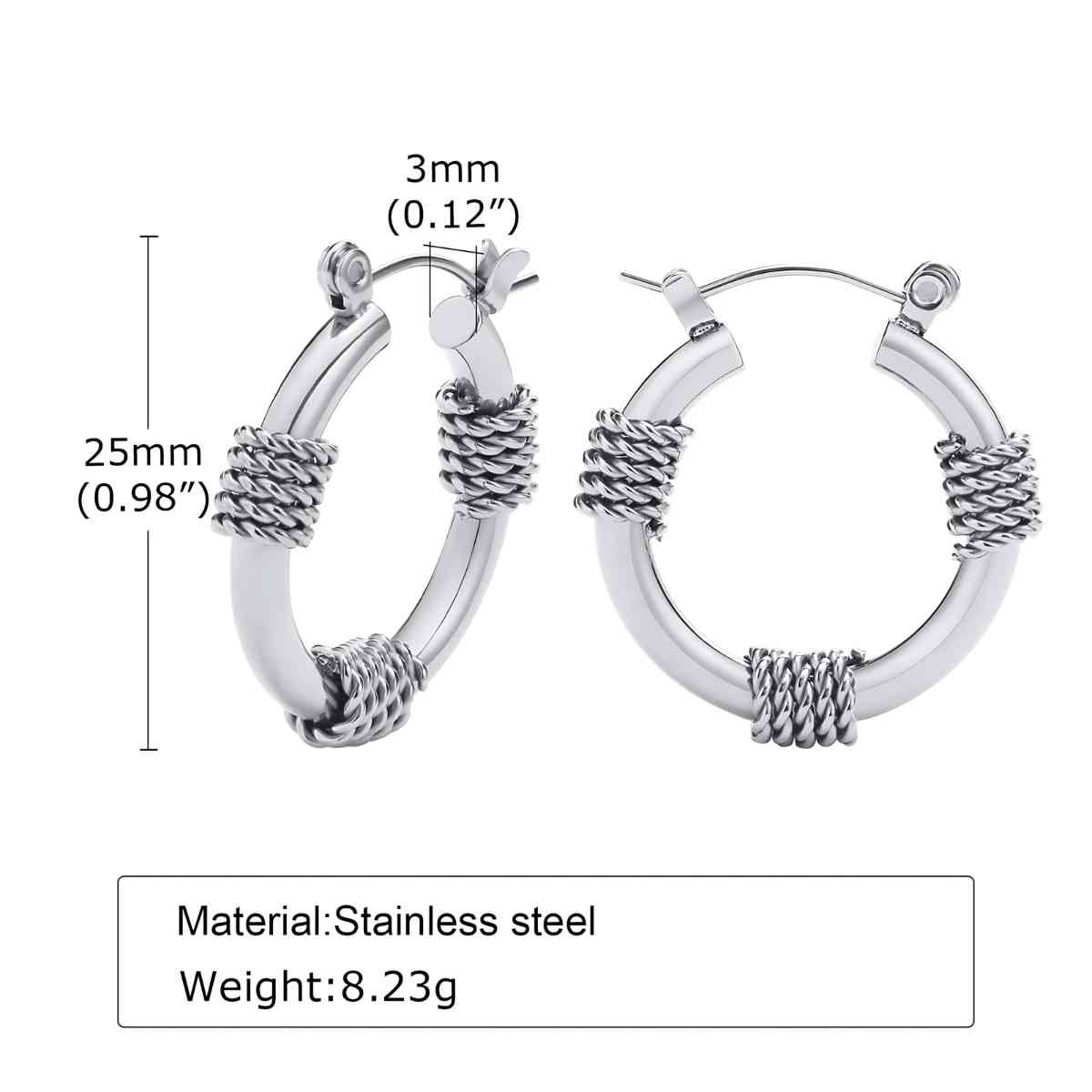 Rope Knot Hoop Earrings Details Xenos Jewelry
